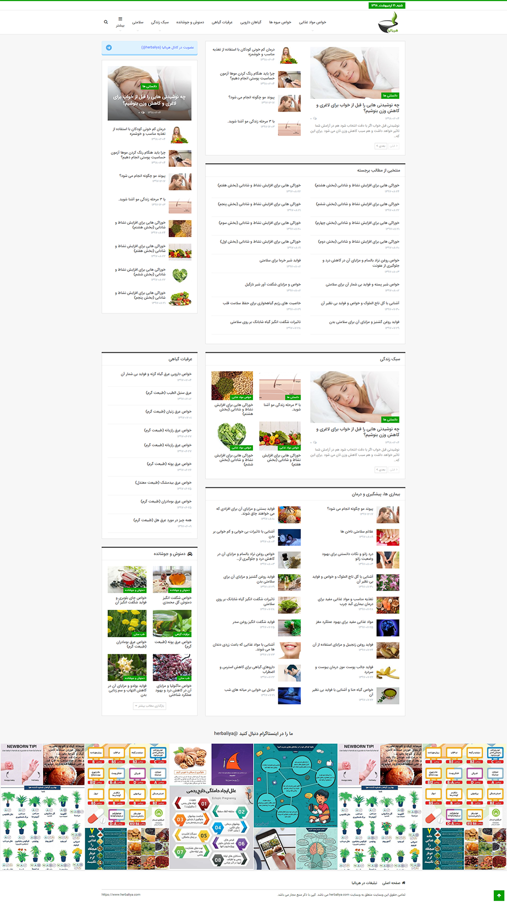 قالب سایت هربالیا